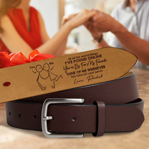 Personalized Gifts For Couple Leather Belt 04nati070624 - Belts - GoDuckee