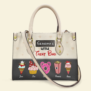 Personalized Gifts For Grandma Leather Bag, Cute Little Treat Bag 02qhti120724 - Leather Bag - GoDuckee