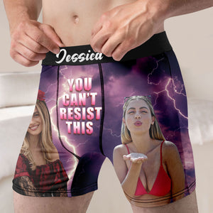 Personalized Gift For Couple Boxer You Can't Resist - Boxer Briefs - GoDuckee