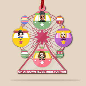 Besties Ferris Wheel Festival Personalized Acrylic Custom Shape Ornament Gift For Friend - Ornament - GoDuckee