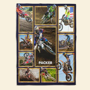 Custom Photo Gifts For Motocross Lover Blanket 021qhti030125 - Blanket - GoDuckee