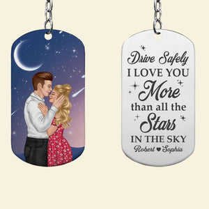 CoupI Love You More Than All The Stars, Personalized Keychain, Couple Gifts - Keychains - GoDuckee