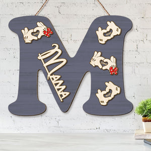 Personalized Gifts For Grandma & Mom Wood Sign Initial Letter 03QHTI220224 - Wood Signs - GoDuckee
