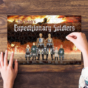 Personalized Gifts For Family Jigsaw Puzzle Expeditionary Soldiers 03HTTI180124HH - Jigsaw Puzzles - GoDuckee