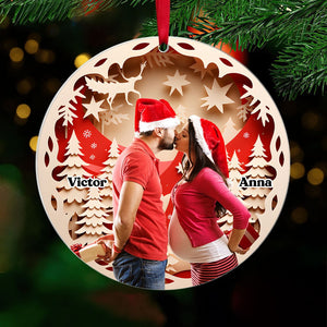 Custom Photo Gifts For Couple Ornament First Christmas 01xqti110924 - Ornament - GoDuckee