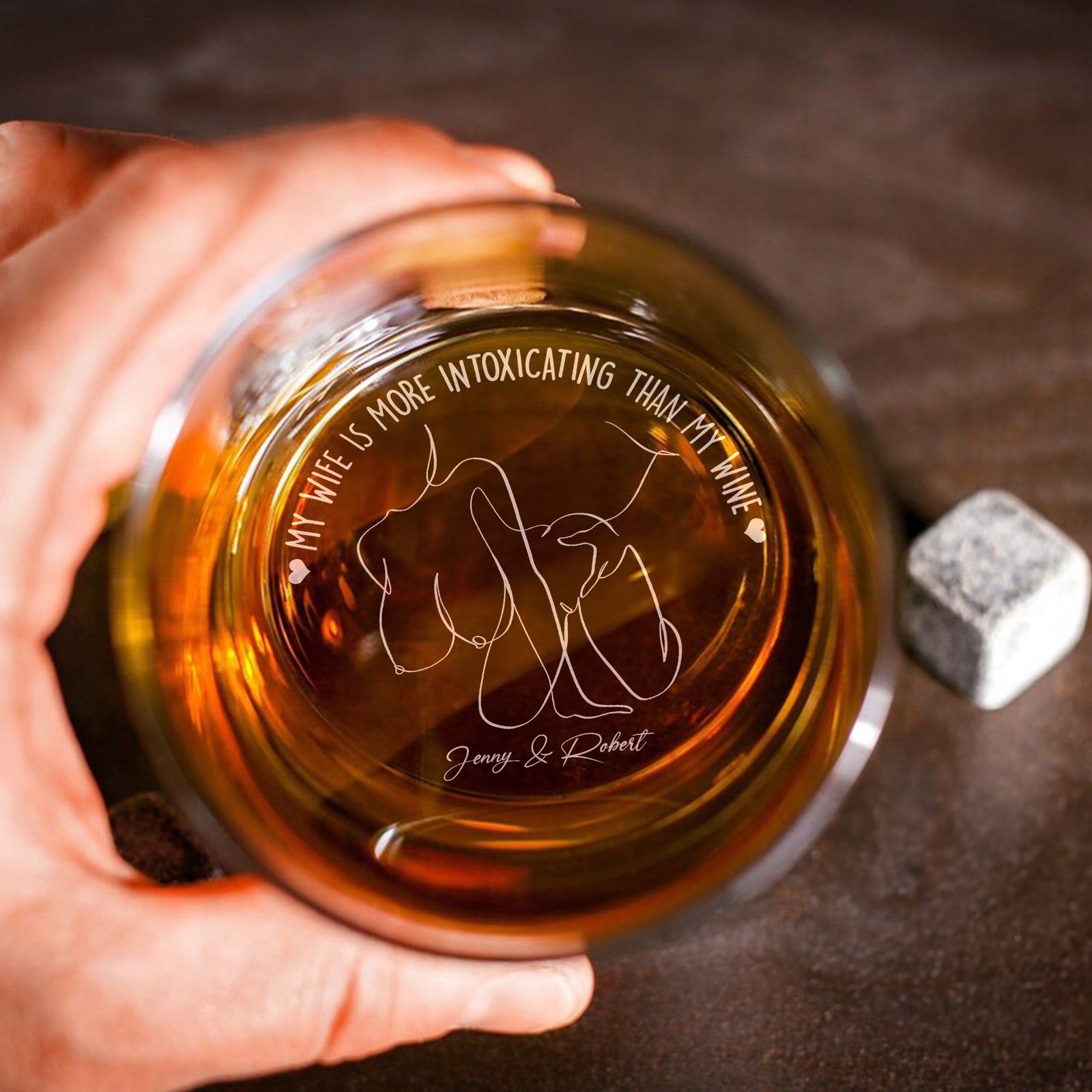 Personalized Gifts For Couple Whiskey Glass 02huti040624 - Drinkware - GoDuckee