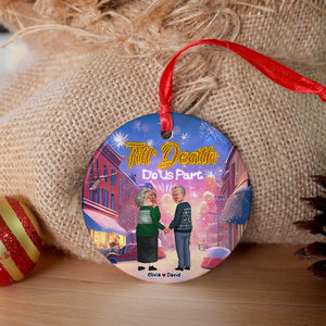 Til' Death Do Us Part Personalized Funny Old Couple Ornament, Christmas Gift - Ornament - GoDuckee