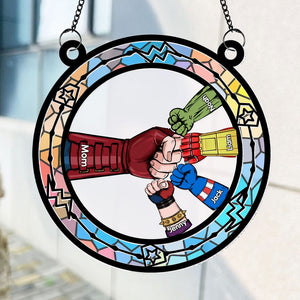 Personalized Gifts For Mom Suncatcher Ornament Superhero Hands 01ohti180225 - Ornament - GoDuckee