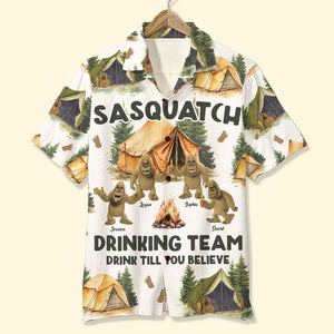 Personalized Gifts For Camping Lovers Bigfoot Hawaiian Shirt Drink Till You Believe - Hawaiian Shirts - GoDuckee