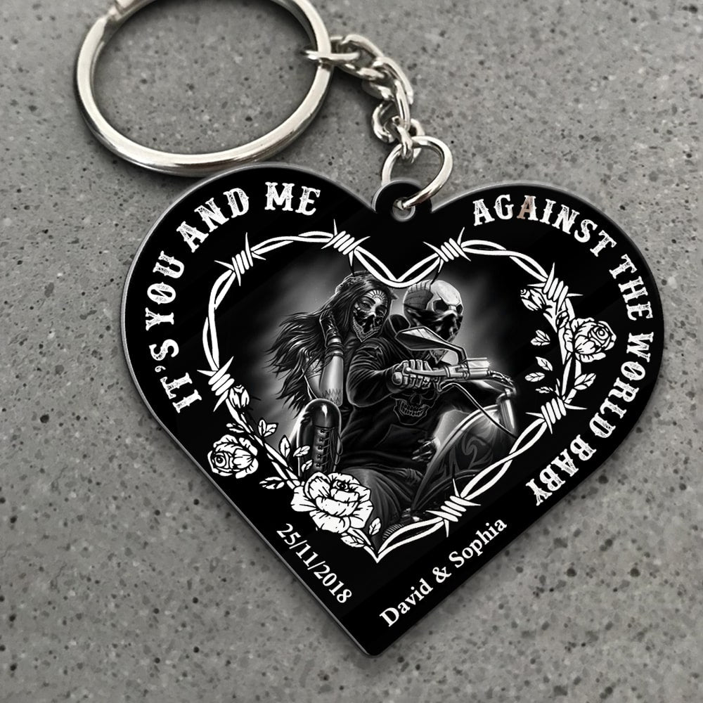 Unique Couple Keychains It's You And Me Against The World