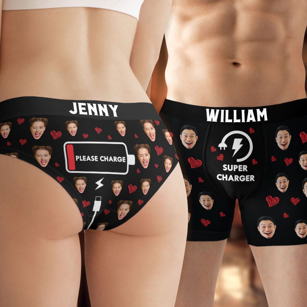 Personalized Gift For Men & Women Boxer Briefs Super Charger - GoDuckee