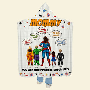 Personalized Gift For Mom Wearable Blanket Hoodie You Are Our Favourite Suoperhero 01NATI020324PA - Blankets - GoDuckee