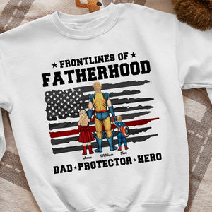 Father, Frontlines Of Fatherhood, Personalized Shirt, Gifts For Dad, 01DNLI080523TM - Shirts - GoDuckee