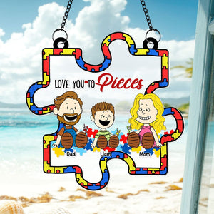 Personalized Gifts For Autism Family Suncatcher Ornament 01kati240225pa - Ornament - GoDuckee
