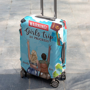 Girls Trip In Progress, Gift For Friends, Personalized Luggage Cover, Traveling Girls Luggage Cover - Tote Bag - GoDuckee