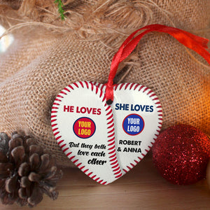 Personalized Gifts For Baseball Lover Ceramic Ornament 02HUTI091024 - Ornament - GoDuckee