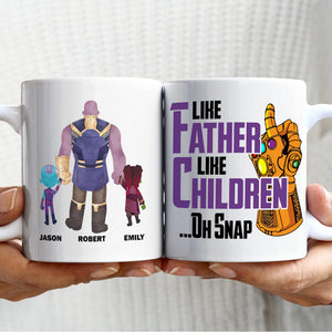 Like Father Like Children... Oh Snap, Personalized Dad Mug 08hudt100623 - Coffee Mug - GoDuckee