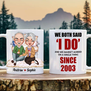 Universary Couple Drinking, Personalized Couple Coffee Mug - Coffee Mug - GoDuckee