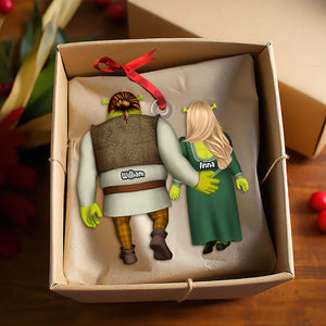 Personalized Gift For Couple Christmas Ornament Orge Couple 011ACTI111124HH - Ornament - GoDuckee