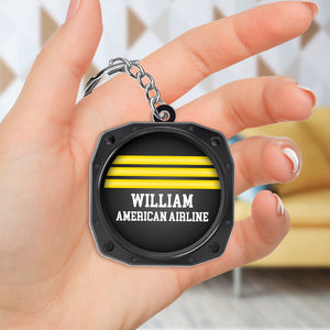 Personalized Aviation Keychain, Gift For Airplane Lovers - Keychains - GoDuckee