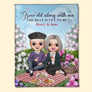 Go Old Along With Me Personalized Blanket Gift For Couple - Blanket - GoDuckee