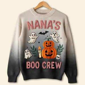 Cute Grandma's Boo Crew Ugly Sweater, Personalized Gifts For Grandma 04qhti280825 - Ugly Christmas Sweater - GoDuckee