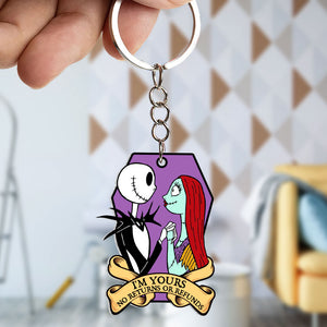 I'm Yours, No Returns Or Refunds, Gift For Couple, Personalized Keychain, Spooky Couple Keychain 03NATI070723 - Keychains - GoDuckee