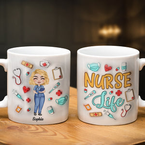 Personalized Gifts For Nurse Coffee Mug, Nurse Life 05dgti230724hh - Coffee Mug - GoDuckee