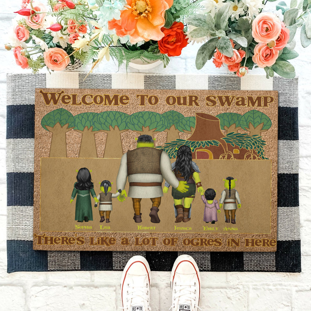 Welcome To Our Swamp 02DNDT120623HH Personalized Family Doormat - Doormat - GoDuckee