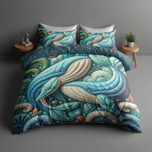 Gifts For Whale Couple Quilt Bedding Set 06kati100125 - Blanket - GoDuckee