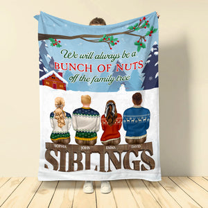 We Will Always Be A Bunch Of Nuts Of The Family Tree, Personalized Blanket, Gifts For Siblings - Blanket - GoDuckee