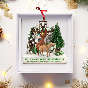 Deer Buck Couple Acrylic Ornament, Personalized Gifts For Couple 03qhti041125 - Ornament - GoDuckee