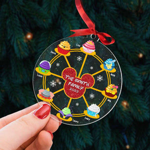 Gift For Family, Personalized Acrylic Ornament, Cupcake Kids Ferris Wheel Ornament, Christmas Gift 04HTTI231023 - Ornament - GoDuckee