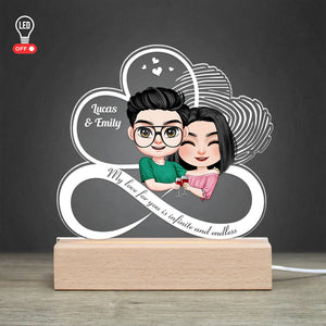 My Love For You Is Infinite - Personalized Led Light - Gift For Couple - Led Night Light - GoDuckee