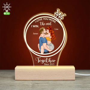 I Love You More - Personalized Couple Led Light - Gift For Couple - Led Night Light - GoDuckee