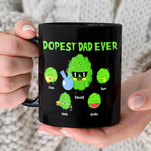 Dopest Dad Ever Personalized Coffee Mug, Black Mug BLM-02dnti050623 - Coffee Mug - GoDuckee