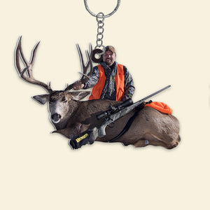 Custom Hunting Photo Keychain, Gift For Hunting Lovers - Keychains - GoDuckee