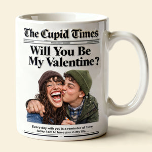 Newspaper Couple Custom Photo Coffee Mug - Personalized Gifts For Couple 01nati070126 - Coffee Mug - GoDuckee