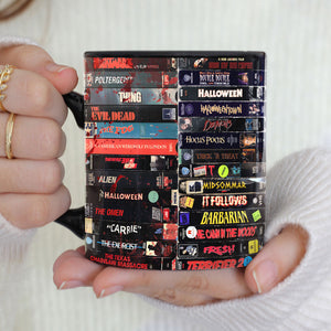 Personalized Gifts For Horror Movies Lover VHS Tape Black Mug 02NATI160824 - Coffee Mug - GoDuckee