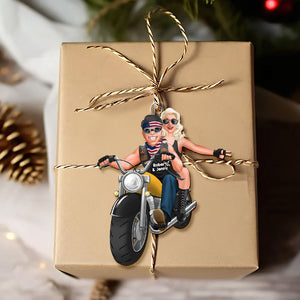 Personalized Gift For Couple Christmas Ornament Motorbike Couple 016ACTI111124DA - Ornament - GoDuckee