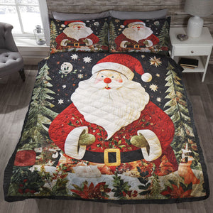 Christmas Gifts Santa Claus Quilt Bedding Set Special Line 01HUTI011124 - Blanket - GoDuckee