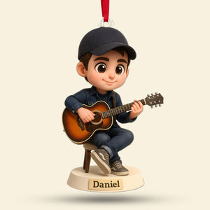 Guitarist Ornament - Custom Photo Gifts For Guitar Lovers 02pgti290825 - Ornament - GoDuckee