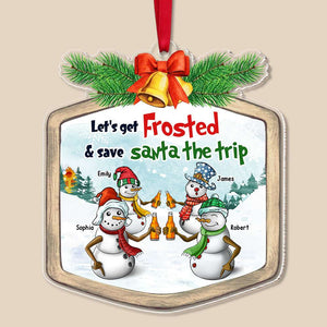 Best Friends, Let's Get Frosted & Save Santa The Trip, Personalized Ornament, Gifts For Friends, Unique Christmas Gifts, Christmas Tree Decorations - Ornament - GoDuckee