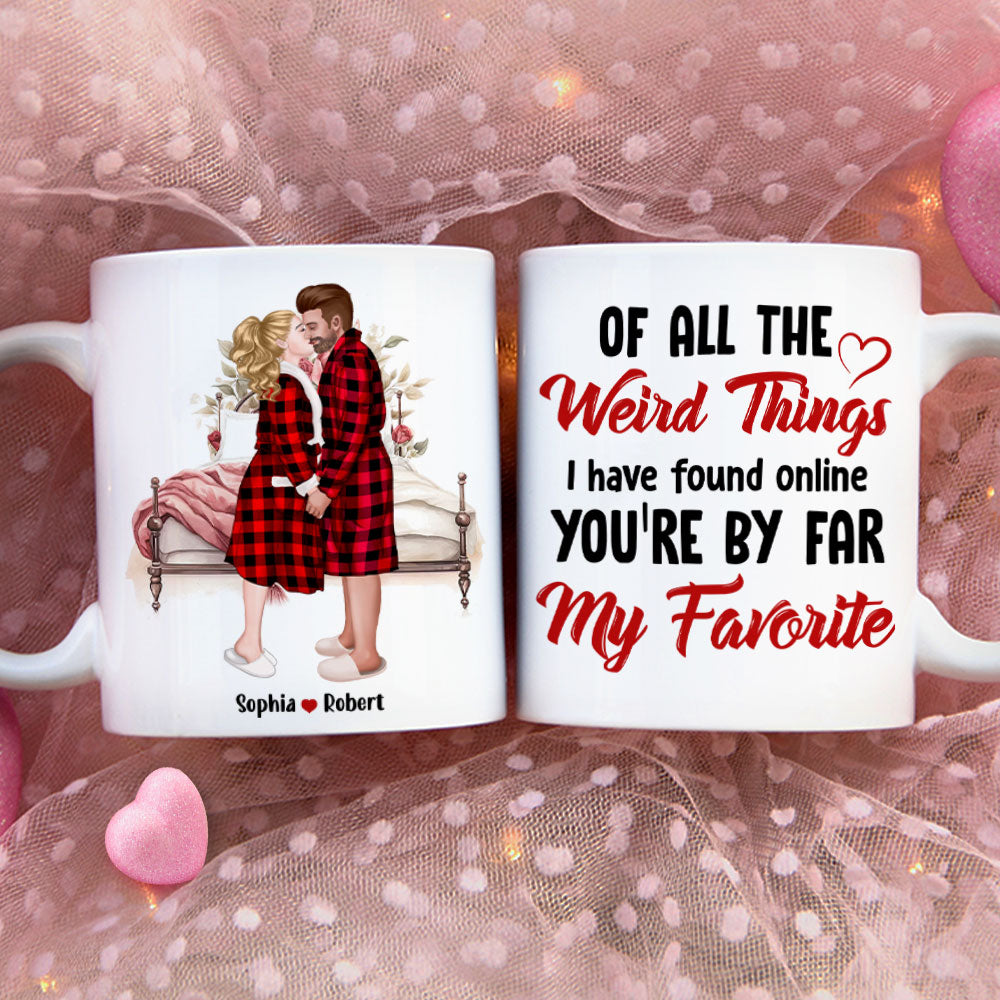 You're By Far My Favorite, Couple Gift, Personalized Mug, Kissing Couple Mug - Coffee Mug - GoDuckee