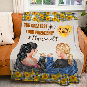 The Greatest Gift If Your Friendship, Personalized Blanket, Gifts For Besties - Blanket - GoDuckee