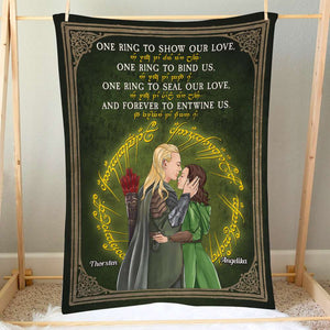 One Ring To Show Our Love, 04HUDT051222TM Personalized Blanket, Gifts For Couple - Blanket - GoDuckee