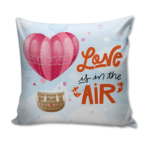 Love Is In The Air, Couple Gift, Personalized Pillow, Hot Air Balloon Couple Pillow - Pillow - GoDuckee