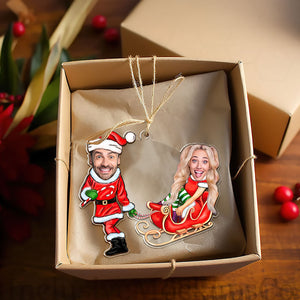 Custom Photo Gifts For Couple Christmas Ornament 02nati280924 - Ornament - GoDuckee