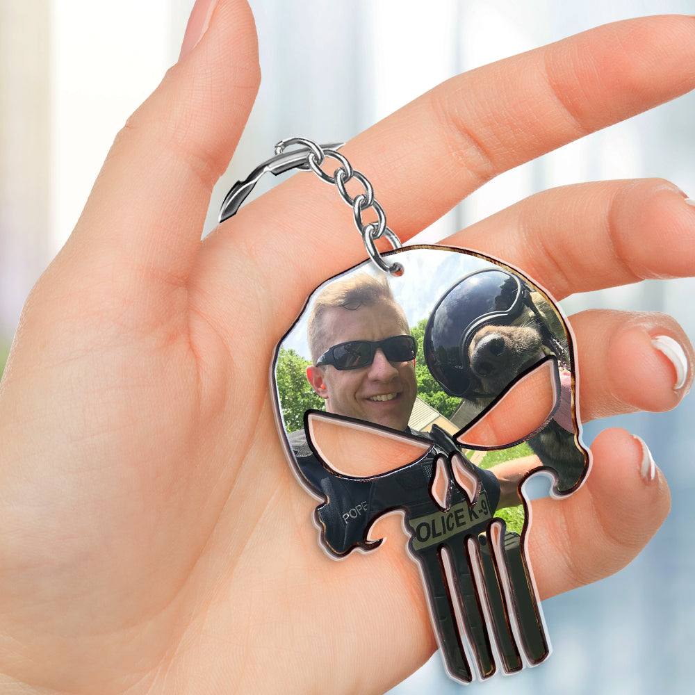 Custom Photo Police Gift, Personalized Keychain Gift 06ACDT230623 - Keychains - GoDuckee