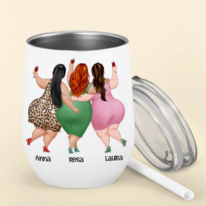 Friends Drink Wine Personalized Wine Tumbler - Wine Tumbler - GoDuckee